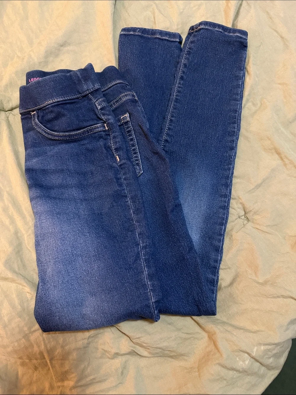 The Children's Place Navy Blue Girls' Denim-Look Leggings